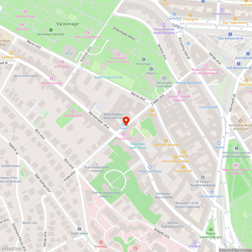 Nem működik a közvilágítás a Csaba utca egy részén bejelentés helye