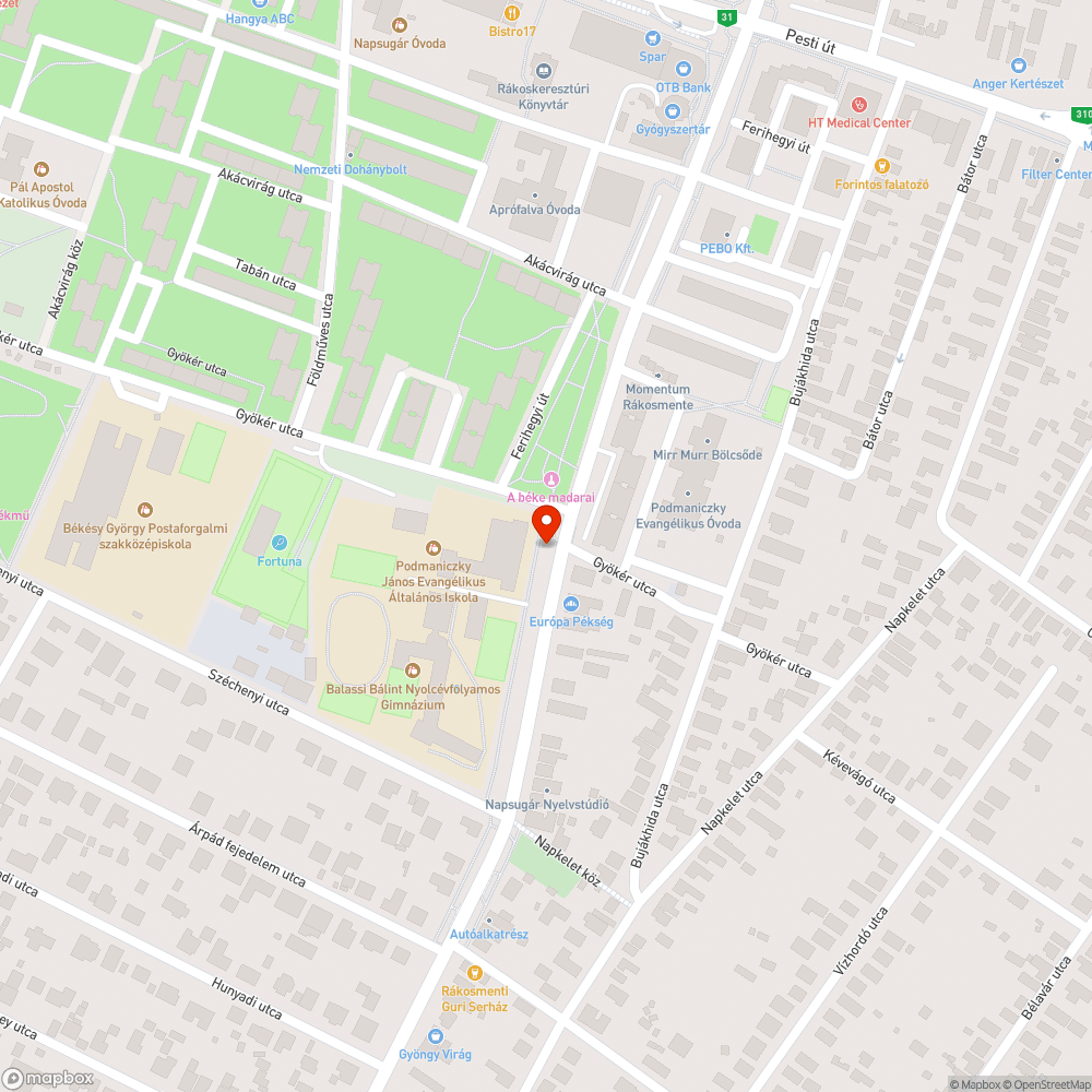 Kerékpárútra lógó fa bejelentés helye