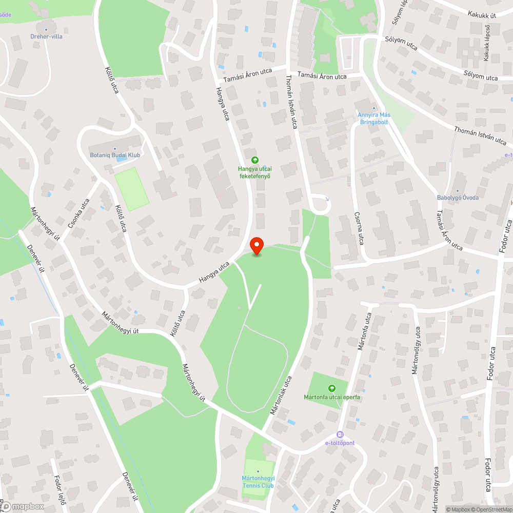 Nem működő utcai lámpa bejelentés helye