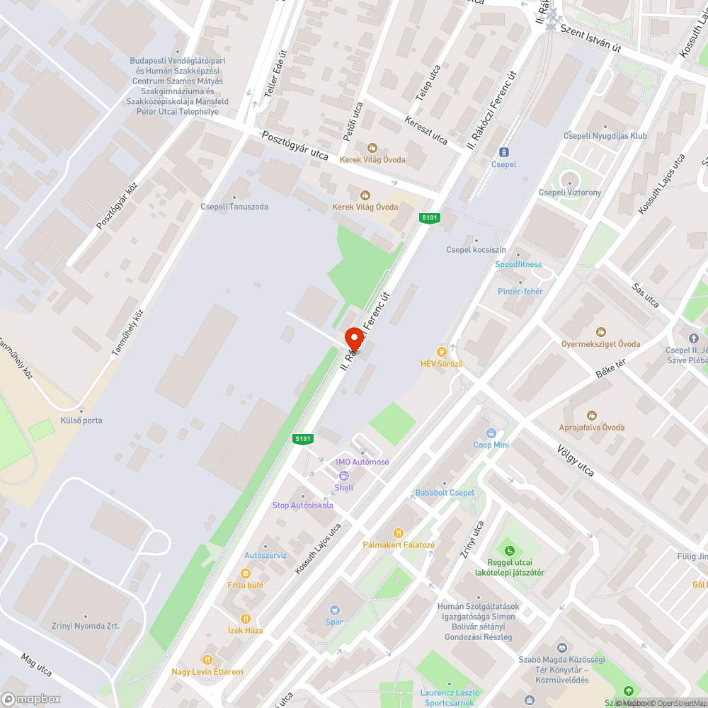 Illegálisan lerakott szemét a II. Rákóczi Ferenc úton bejelentés helye