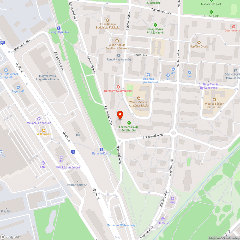 Aszfalt törmelékkupac a járdán bejelentés helye