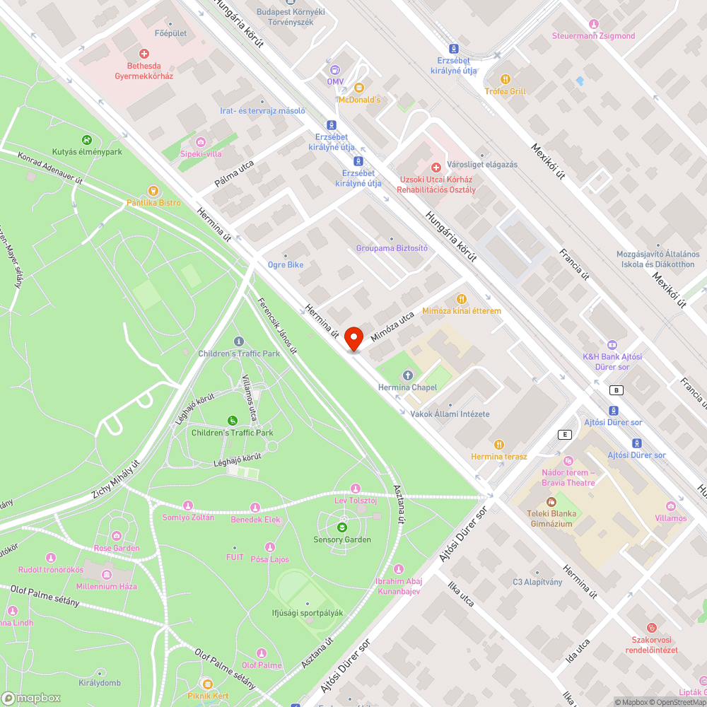 Útra belógó palánksor bejelentés helye