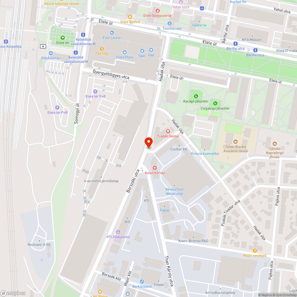 Autóskerékpársgyalogút? bejelentés helye