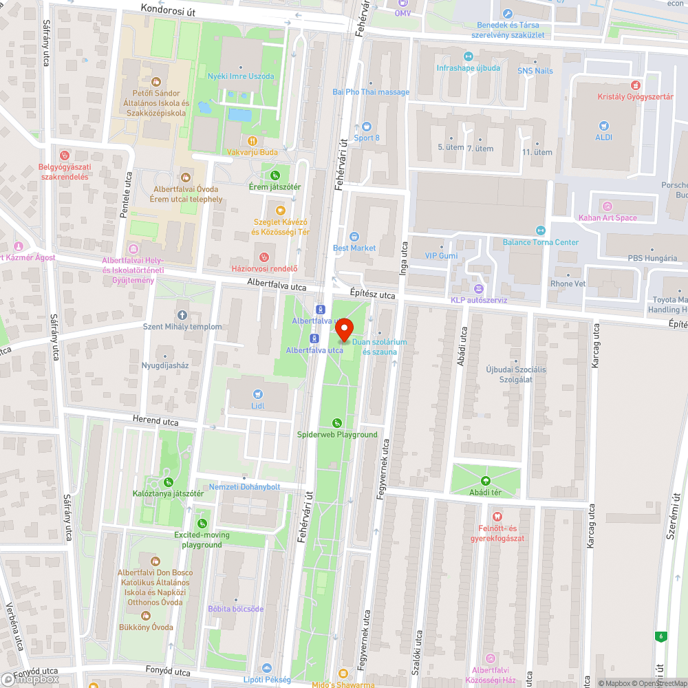 Albertfalvi homoksivatag bejelentés helye