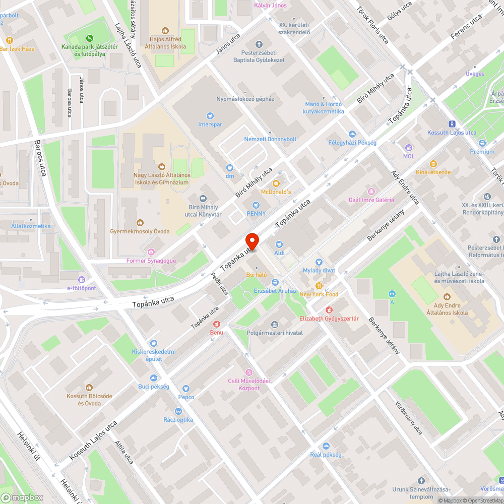 Graffitis fal bejelentés helye