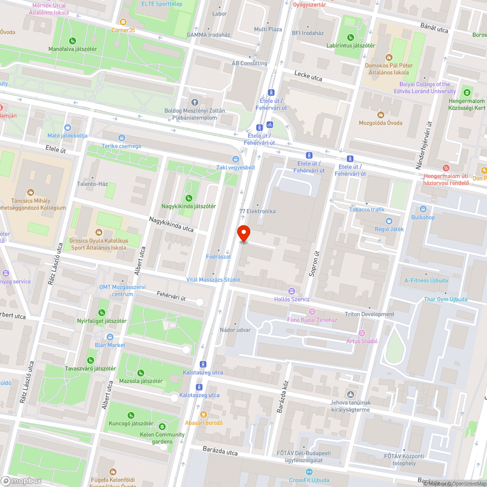 Utcán hagyott, összetört ablak bejelentés helye