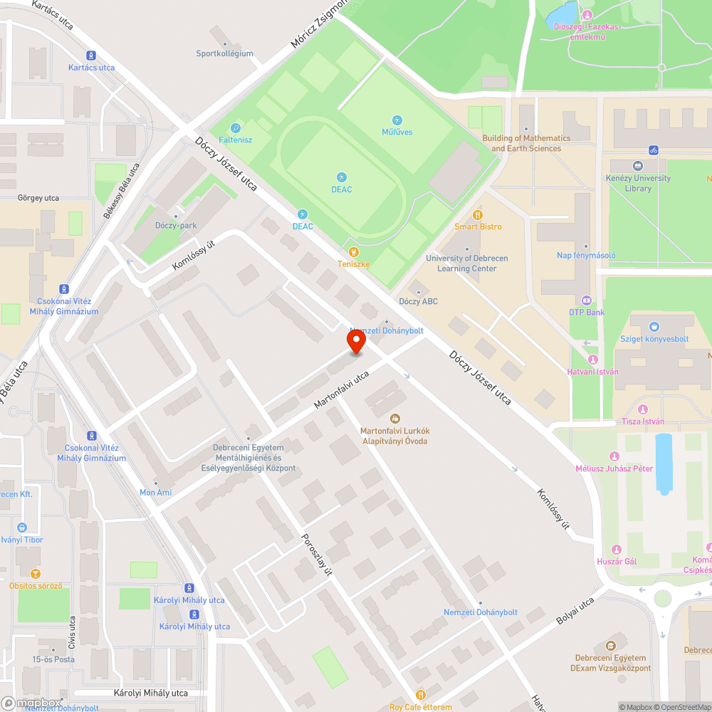 Lépcső bejelentés helye