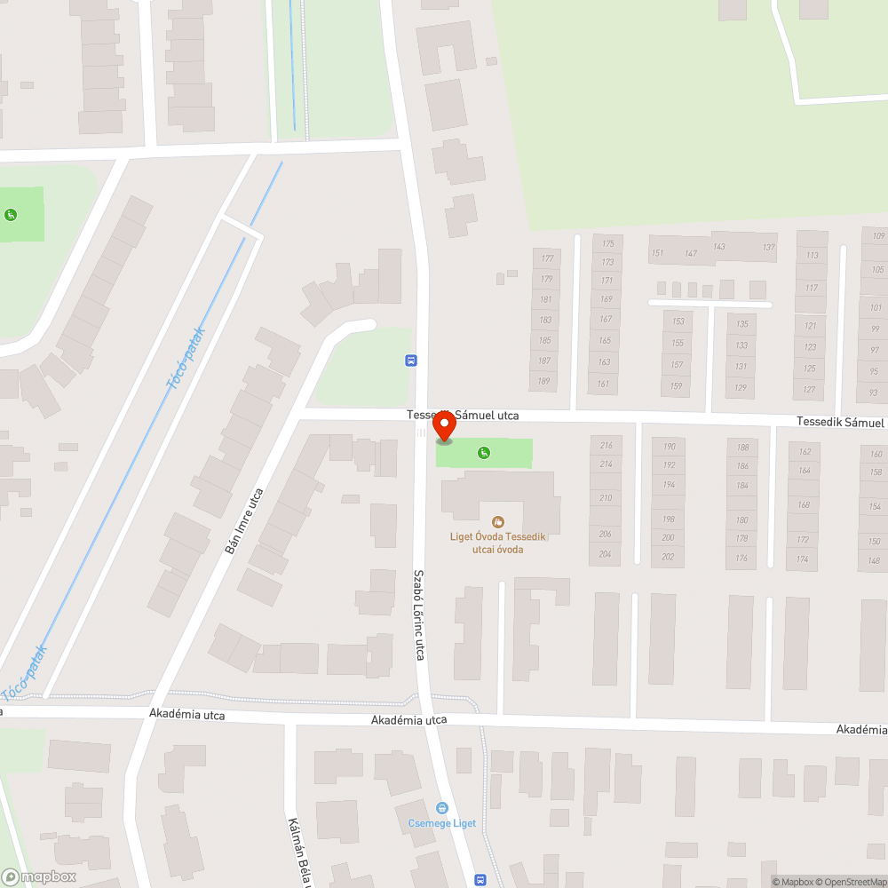 Hiányzó kerítés a Tessedik utcai játszótéren bejelentés helye