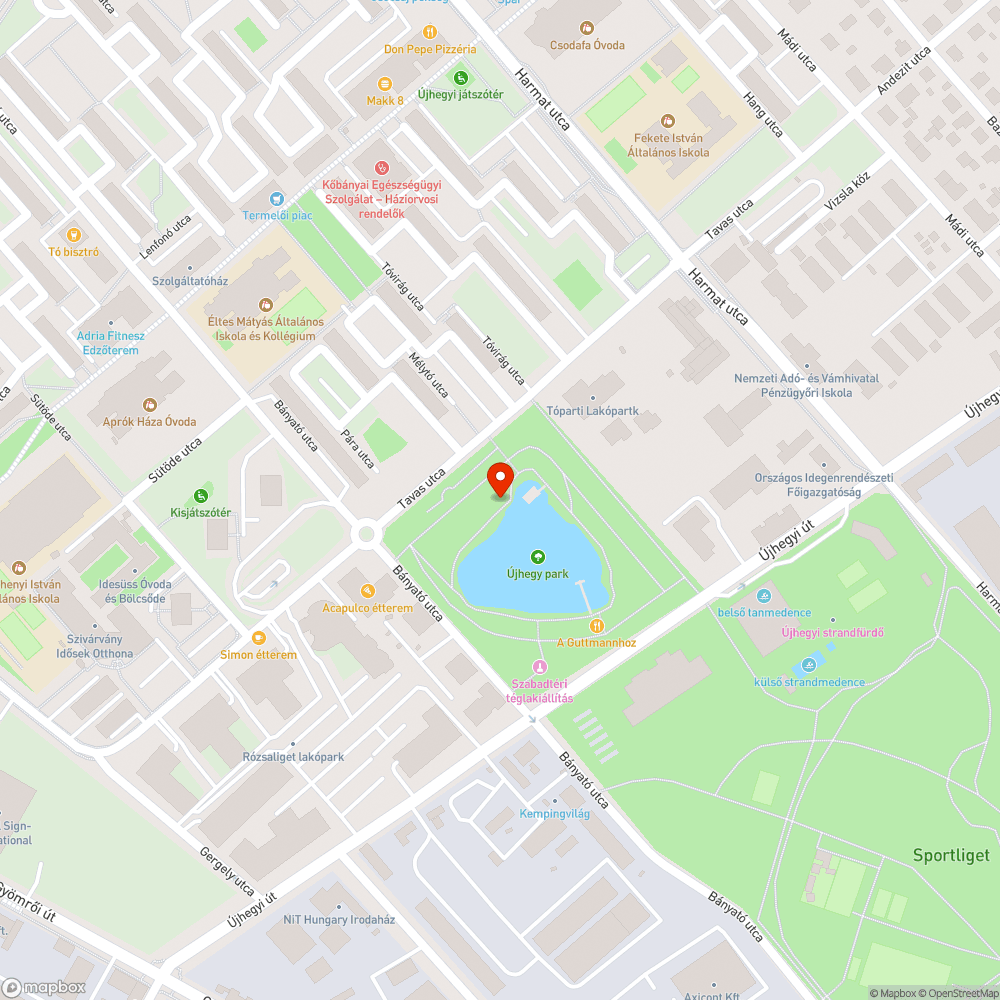 Lépcsősor gondozatlansága a Mély-tónál bejelentés helye