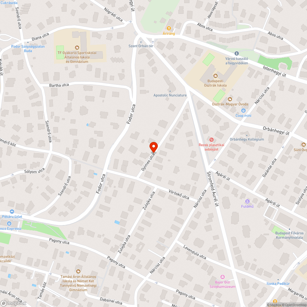 Elhagyott autó bejelentés helye