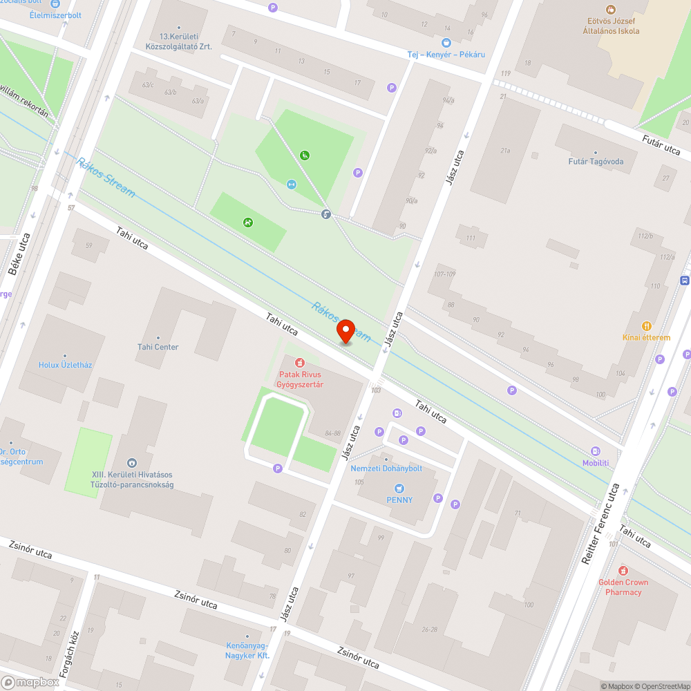 Halott fák a patak partján bejelentés helye