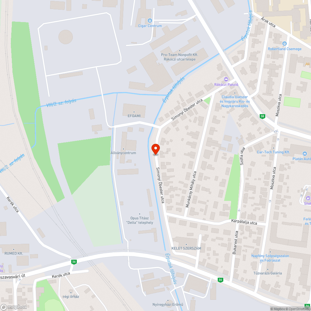 Bozótos utca bejelentés helye