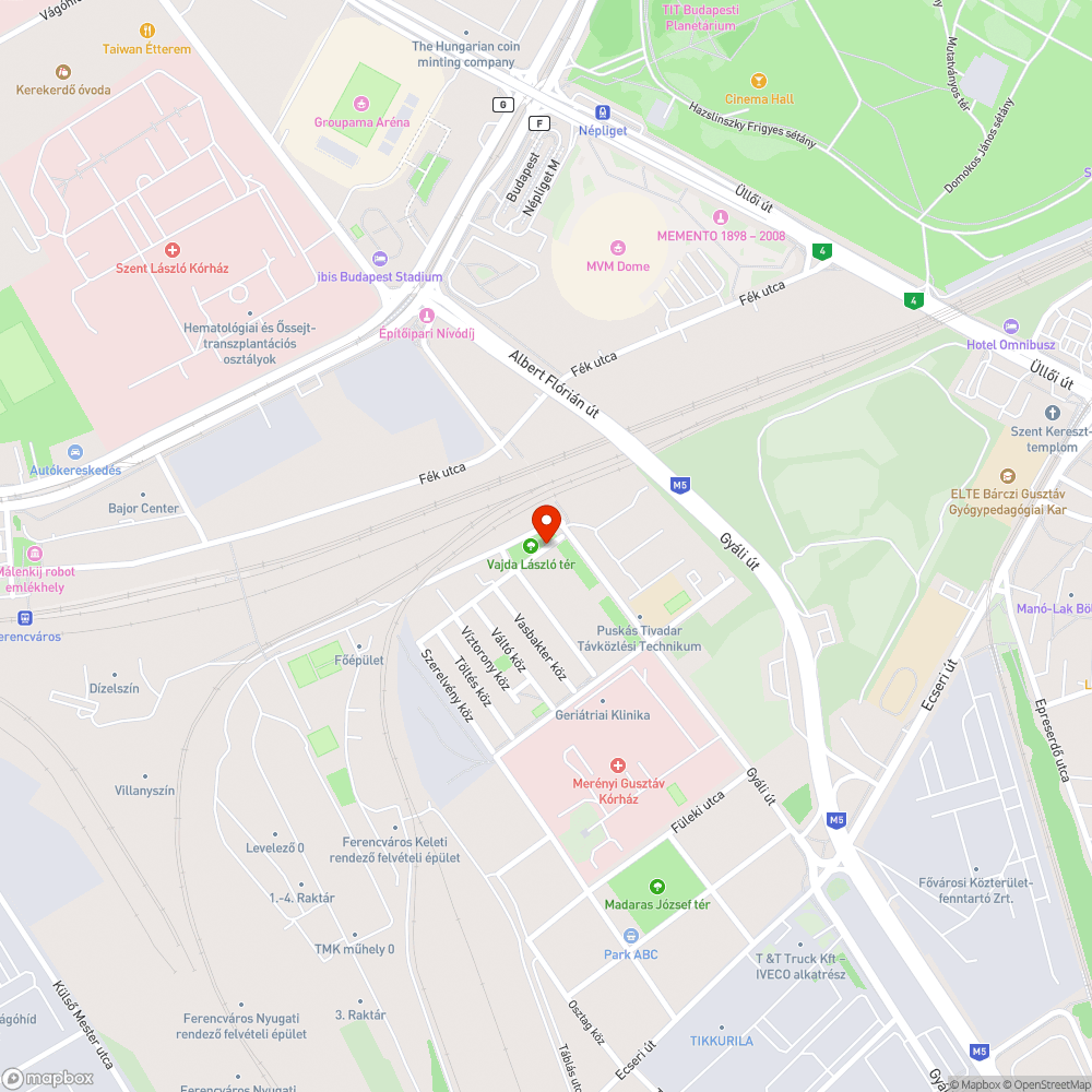 Önkényes földút a Vajda László téren át bejelentés helye