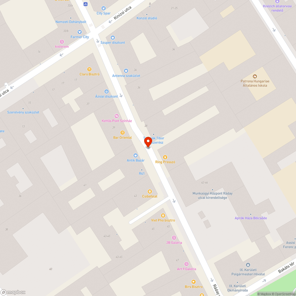 "Láthatatlan" kuka a Ráday utcában bejelentés helye