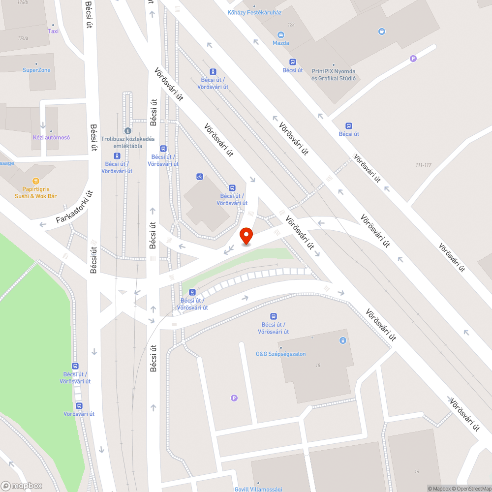 Gazos szigetek az 1-es villamos végállomásánál bejelentés helye