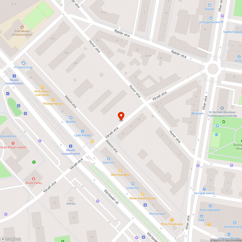 Faleves járda a Váradi utcában bejelentés helye