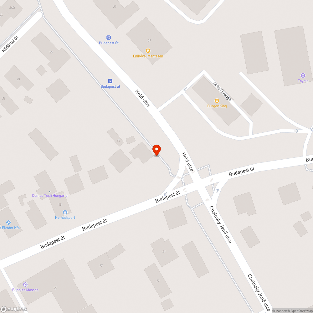 balesetveszélyes járda a Hold utcában bejelentés helye