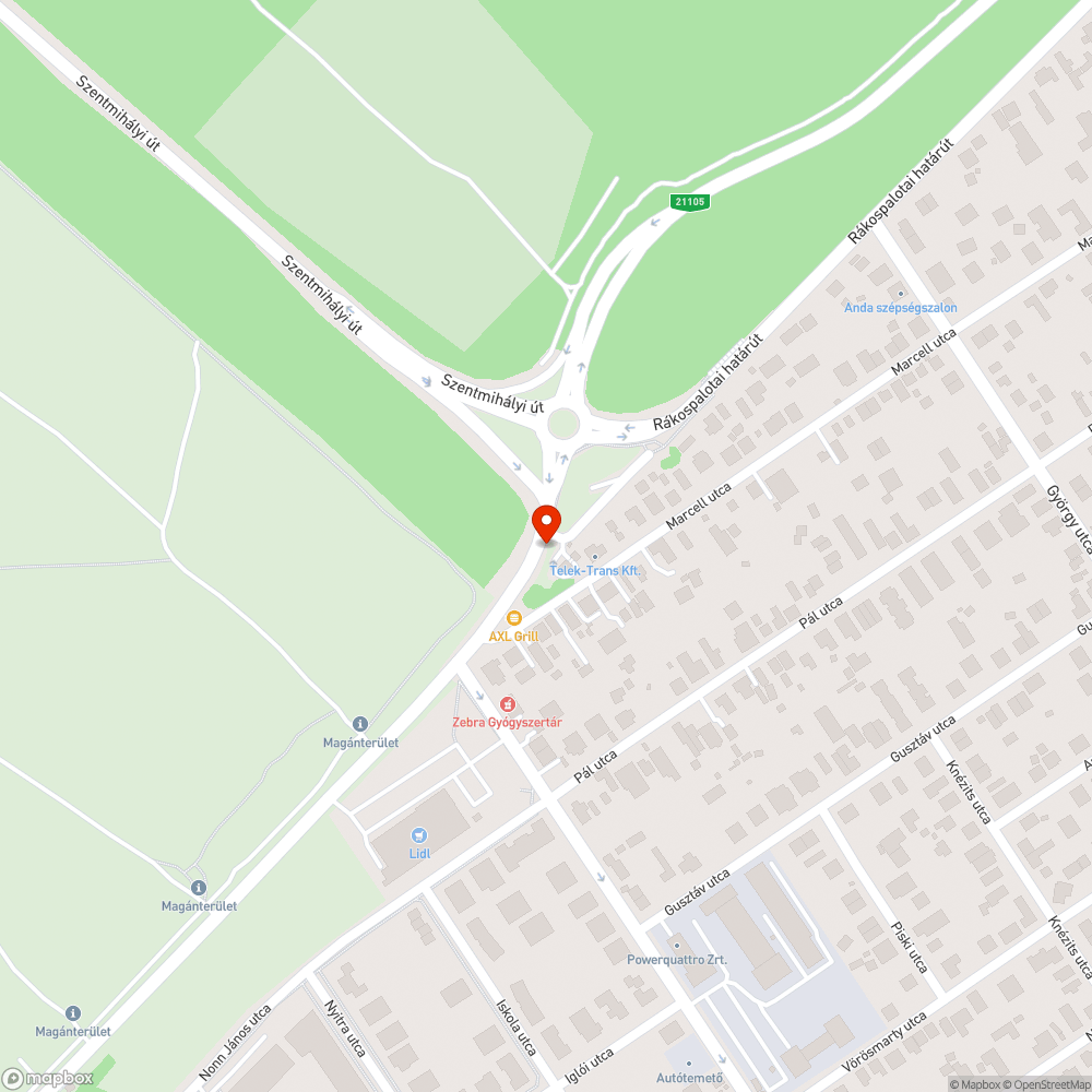 Benőtt tábla bejelentés helye