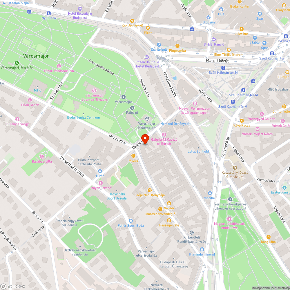 Foghíjas Csaba utcai fasor bejelentés helye