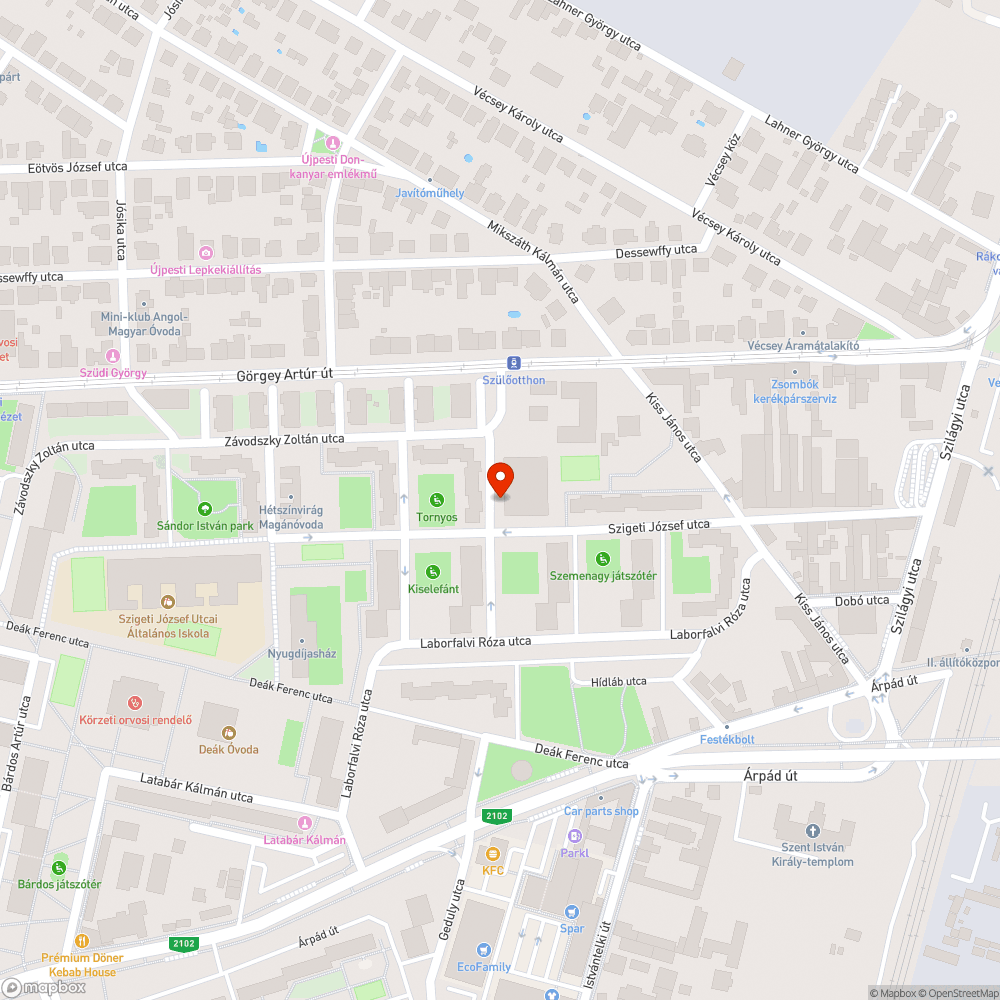 Újpesten a lomtalanítás után ottmaradt szemét bejelentés helye