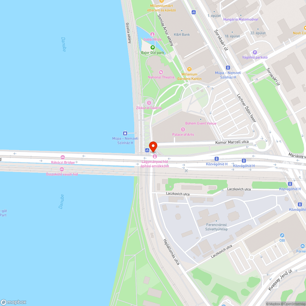 Lágymányosi híd alatt, a MÜPA előtt szemetes parkoló bejelentés helye