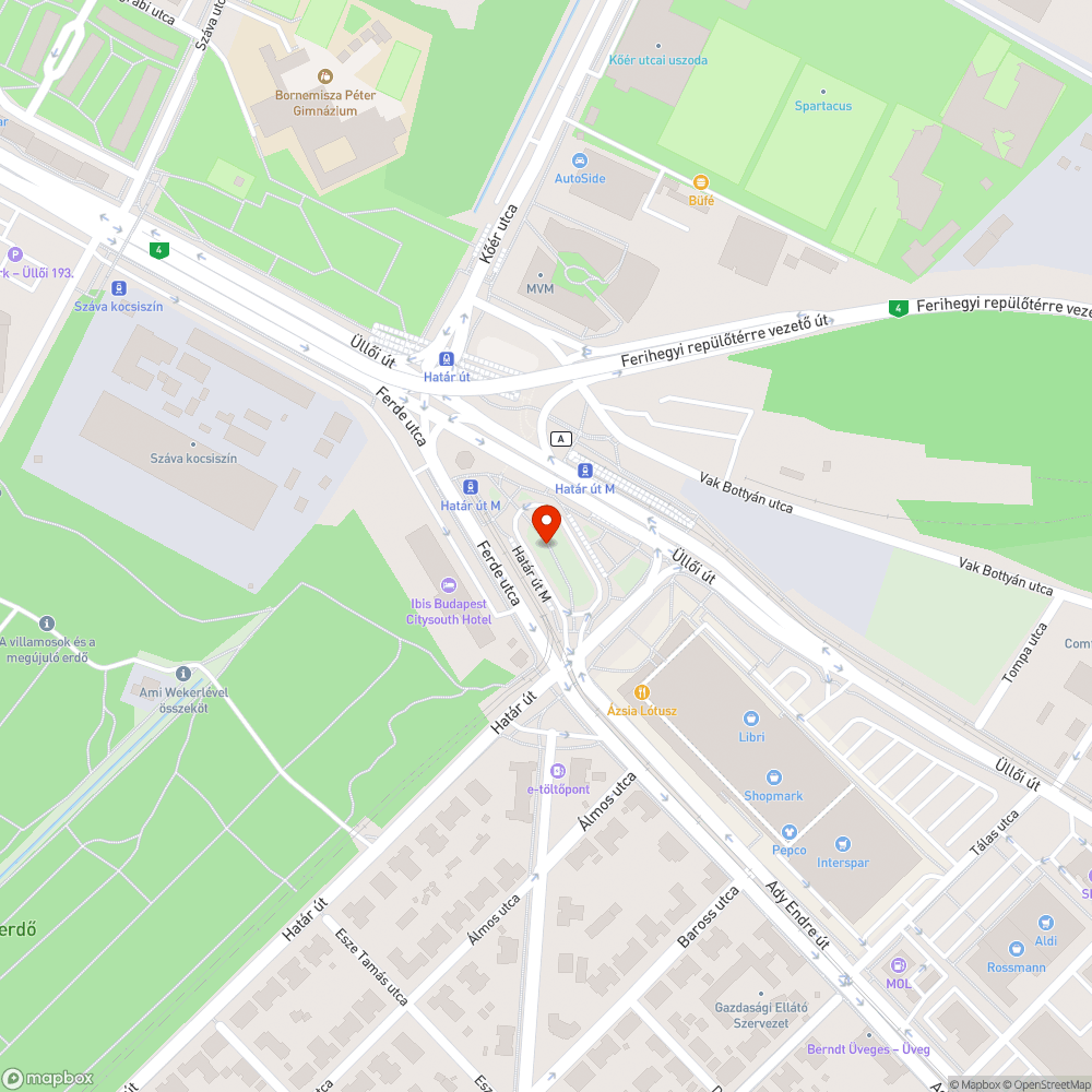 Kispest, Határ úti buszállomás bejelentés helye