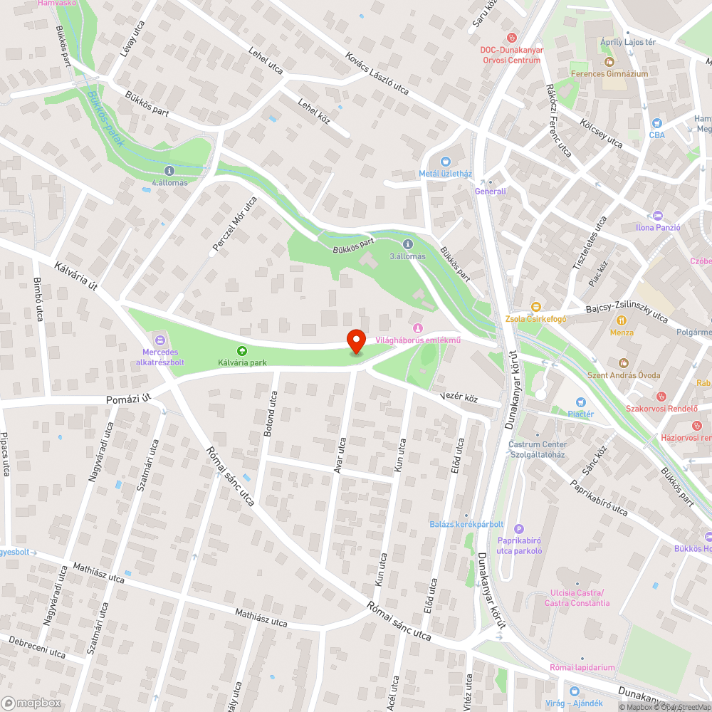 Parkoló a Kálvária téren bejelentés helye