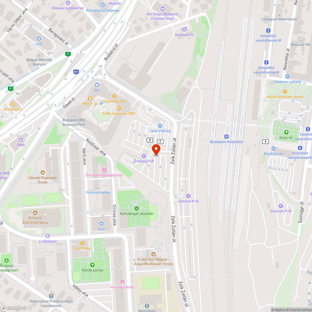 Őrmezei P+R ingyen szolárium bejelentés helye