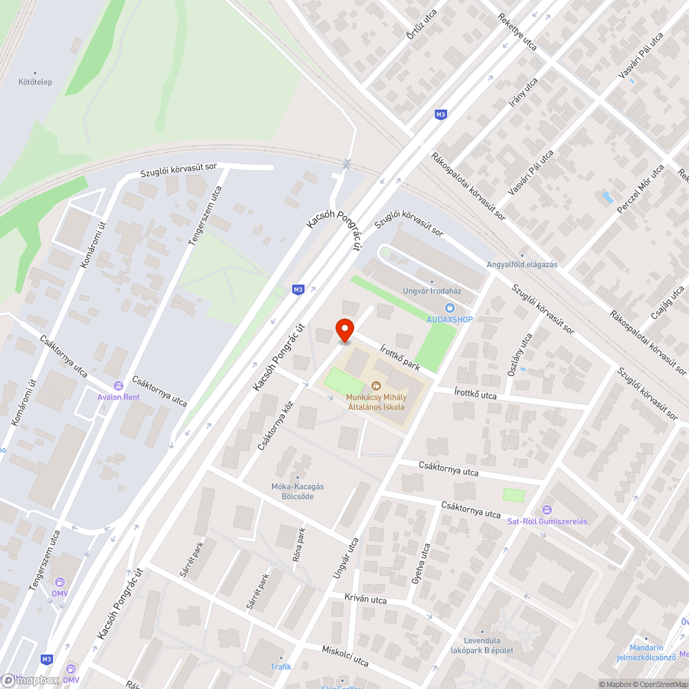 Kiégett autó bejelentés helye