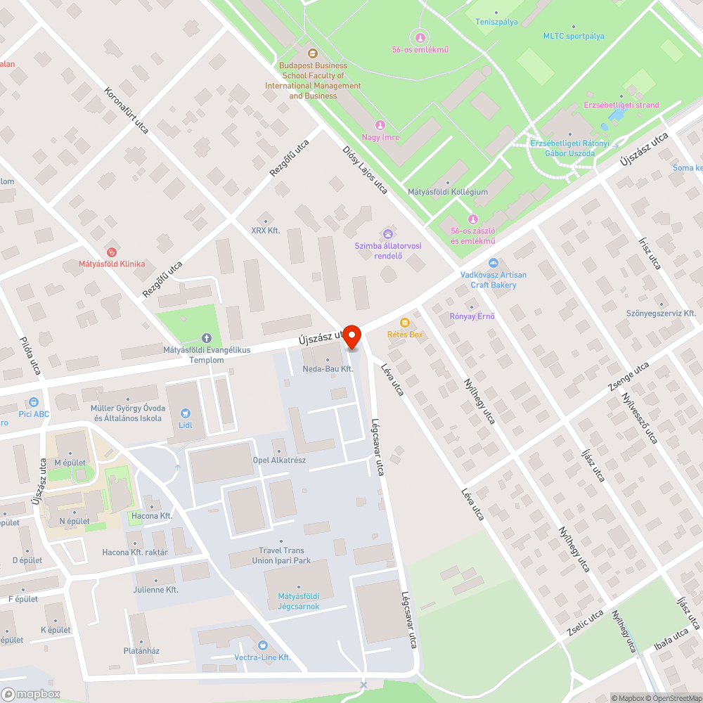 Elkopott zebrák az Újszász utcában bejelentés helye