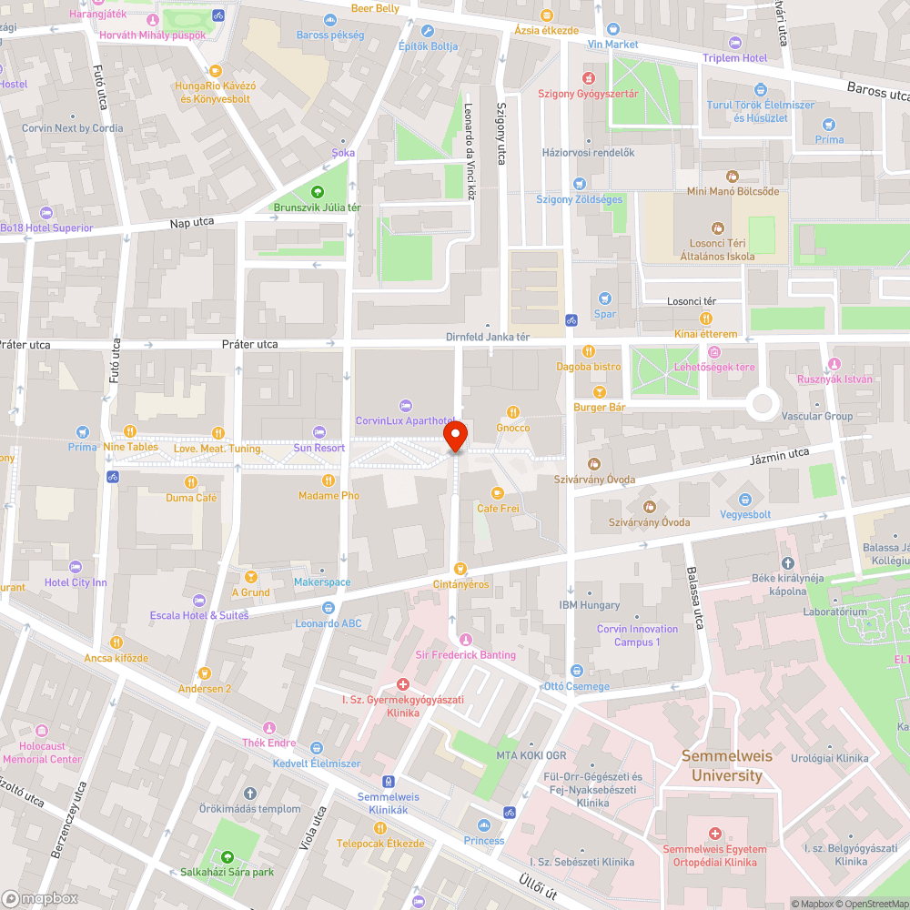 Kerékpárosok átengedése a Bókay János utcán bejelentés helye