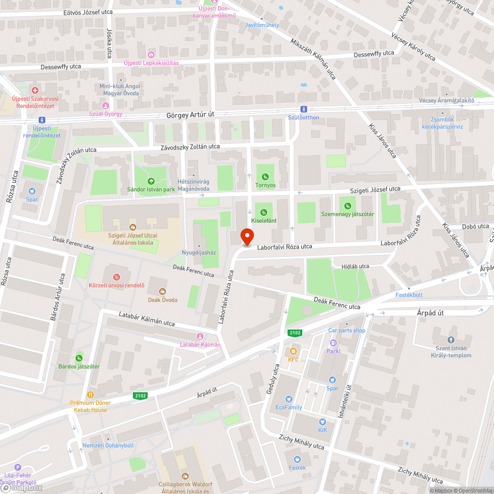 Felfestés hiánya a parkolóban bejelentés helye