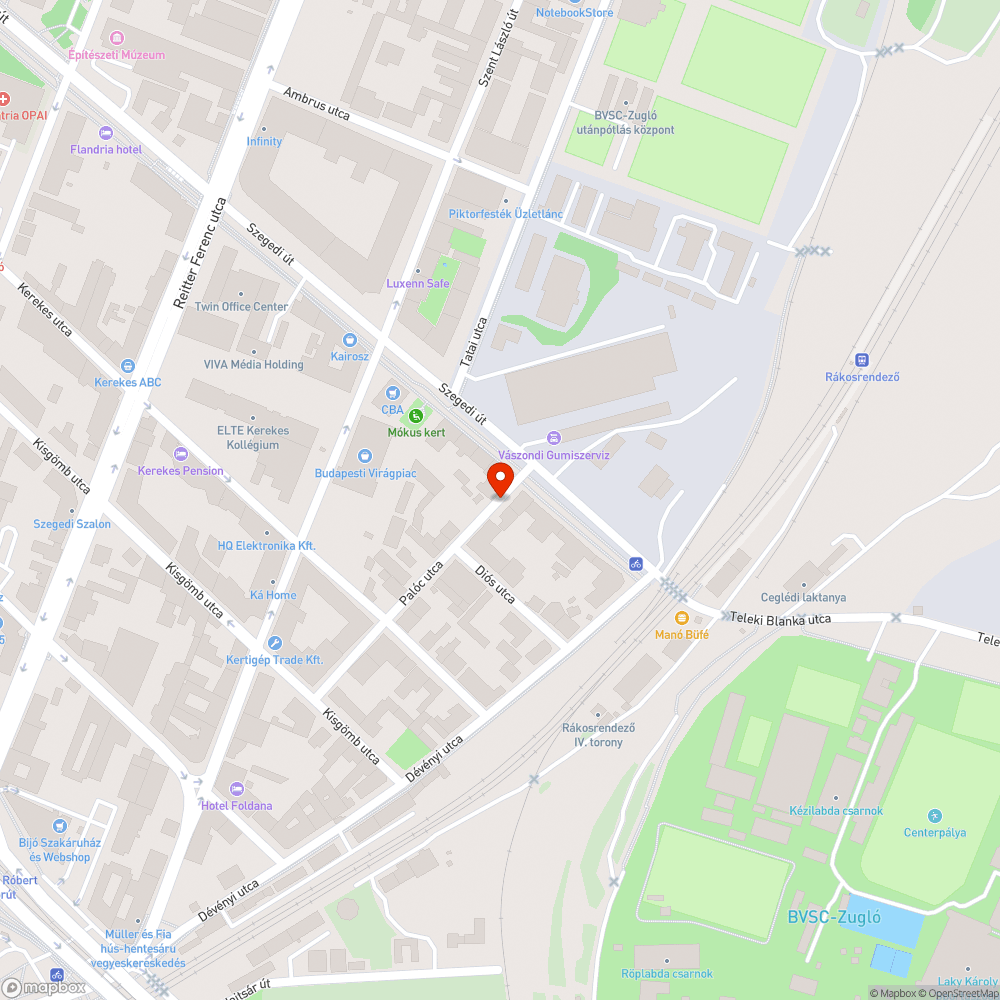 Kiszáradt fa bejelentés helye