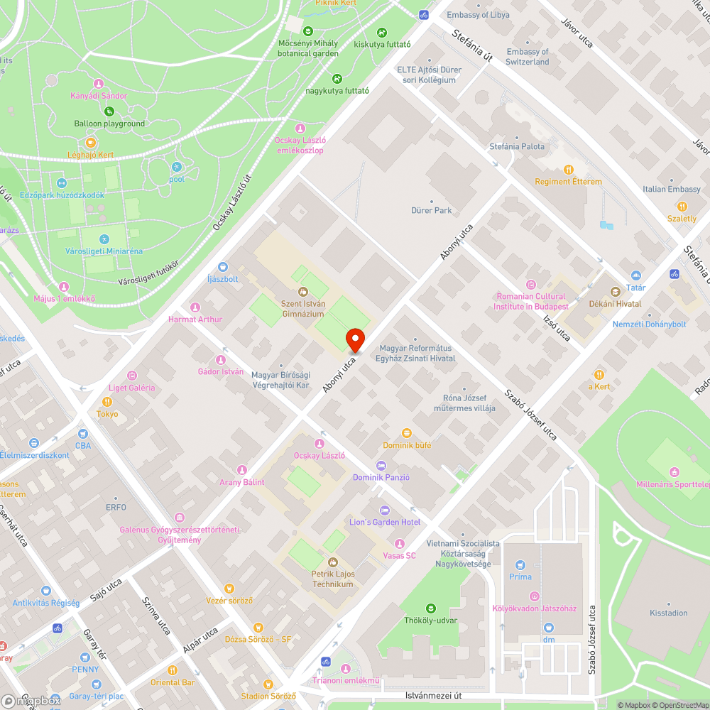 XIV. ker.  Abonyi u.  illegális szemét bejelentés helye