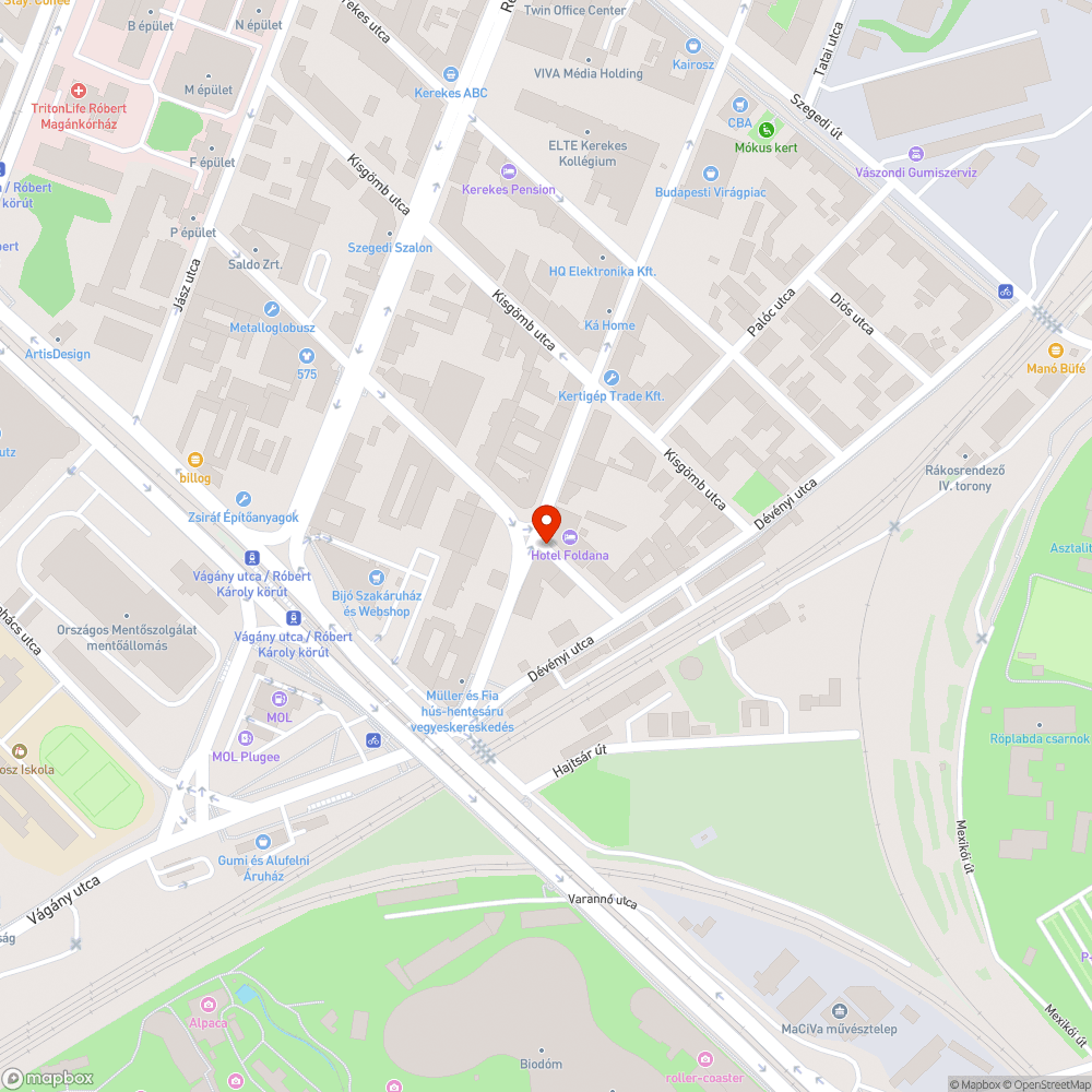 süllyedő járda bejelentés helye