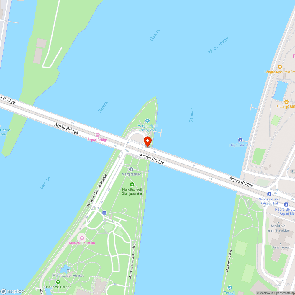 Margit-sziget Árpád híd felhajtó fordulóiba domború tükröt felszerelni bejelentés helye