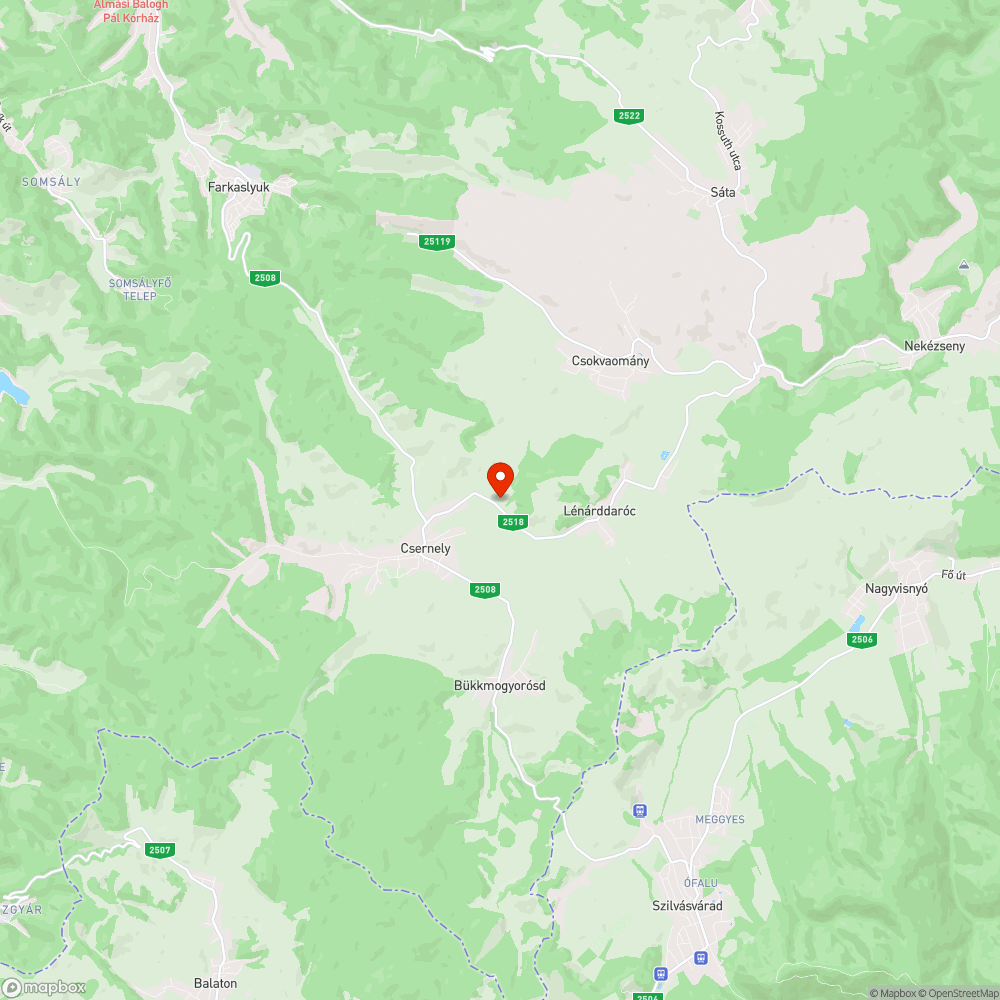 Csernely-Lénárddaróc útszakasz problémái bejelentés helye