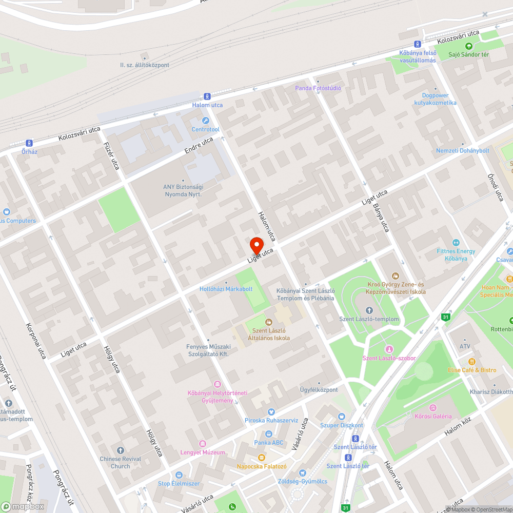 Hosszanti irányú kátyú bejelentés helye