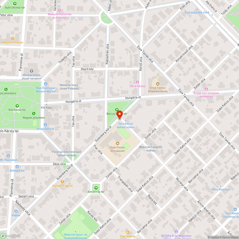 Kátyúk és törmelék bejelentés helye