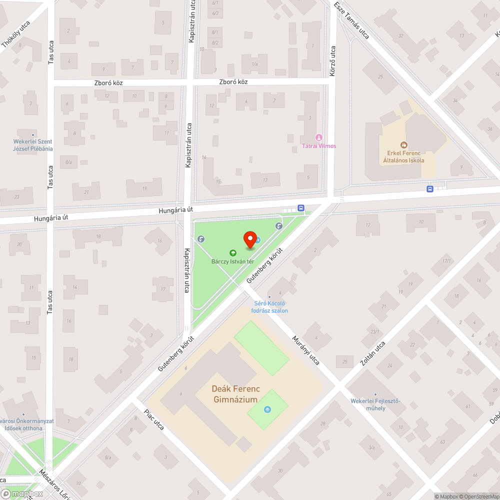 Balesetveszélyes a biciklis pálya indulóhelye - Bárczy István tér bejelentés helye