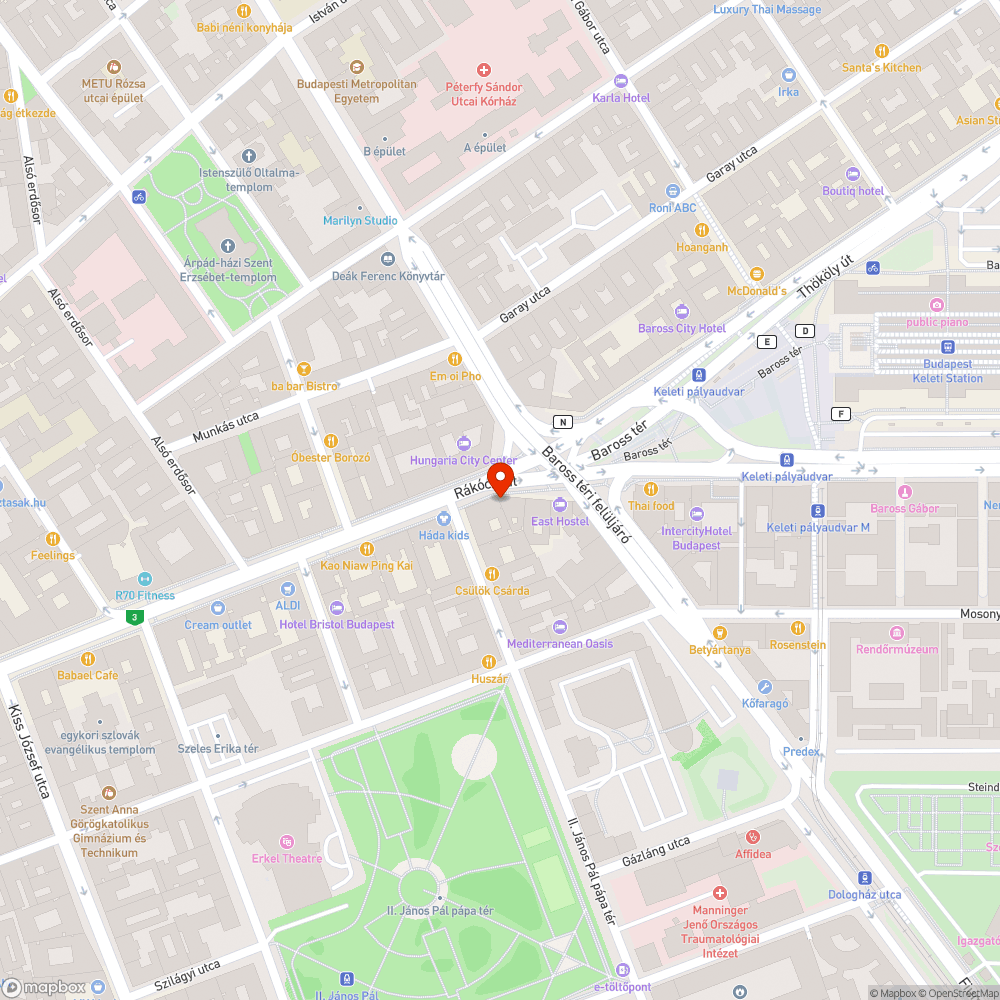 Kiszáradt fa bejelentés helye