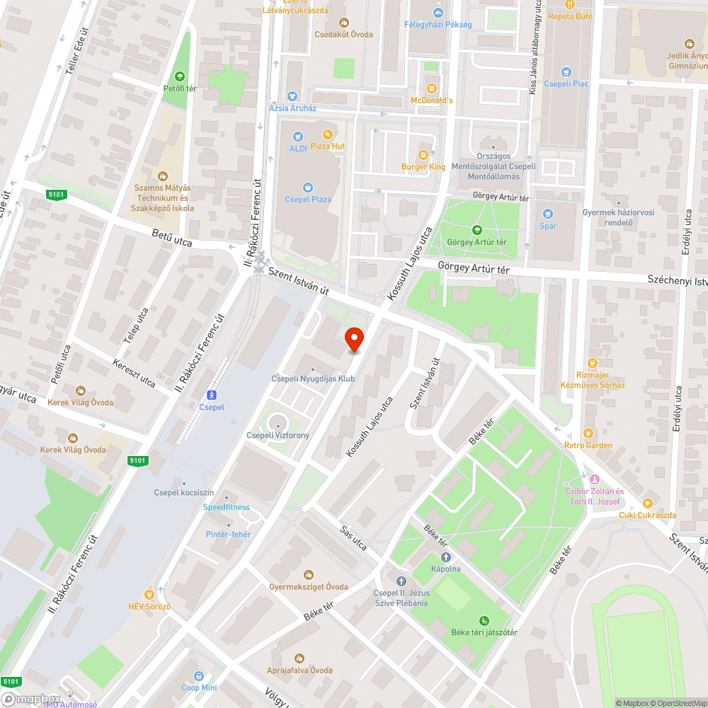 Összefirkált megálló - Csepel, Szent István út (35, 36, 159, 938, 979, 979A) bejelentés helye