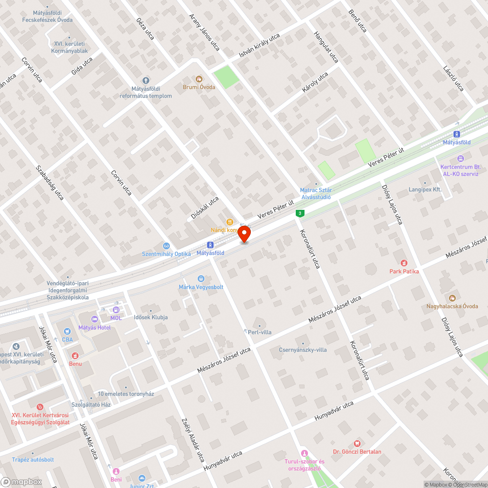 Üveg az úton bejelentés helye