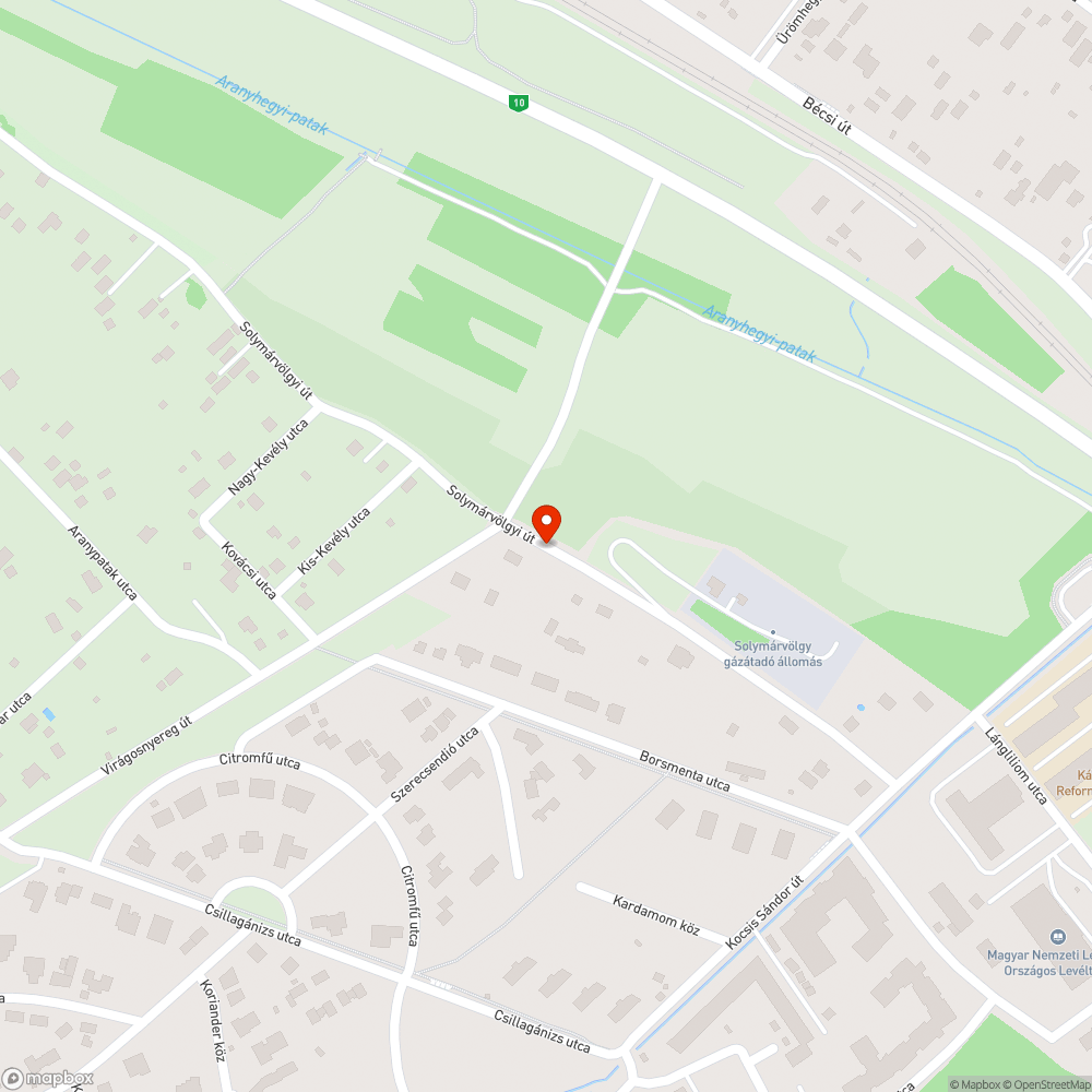 Tele kátyúkkal a Solymárvölgyi út bejelentés helye