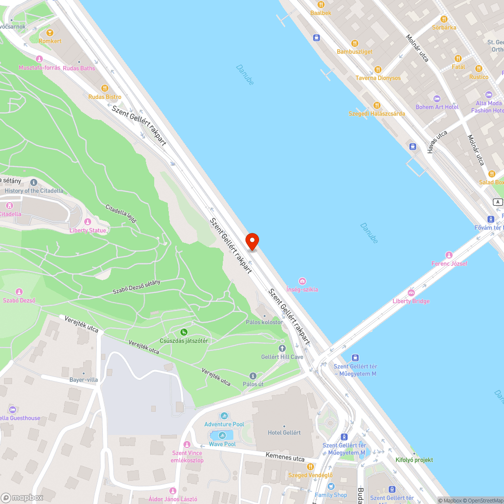 Üvegszilánk a Szent Gellért rakparton bejelentés helye