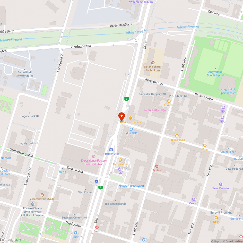 Kidöntött korlát a Váci-Forgách kereeszteződésben bejelentés helye