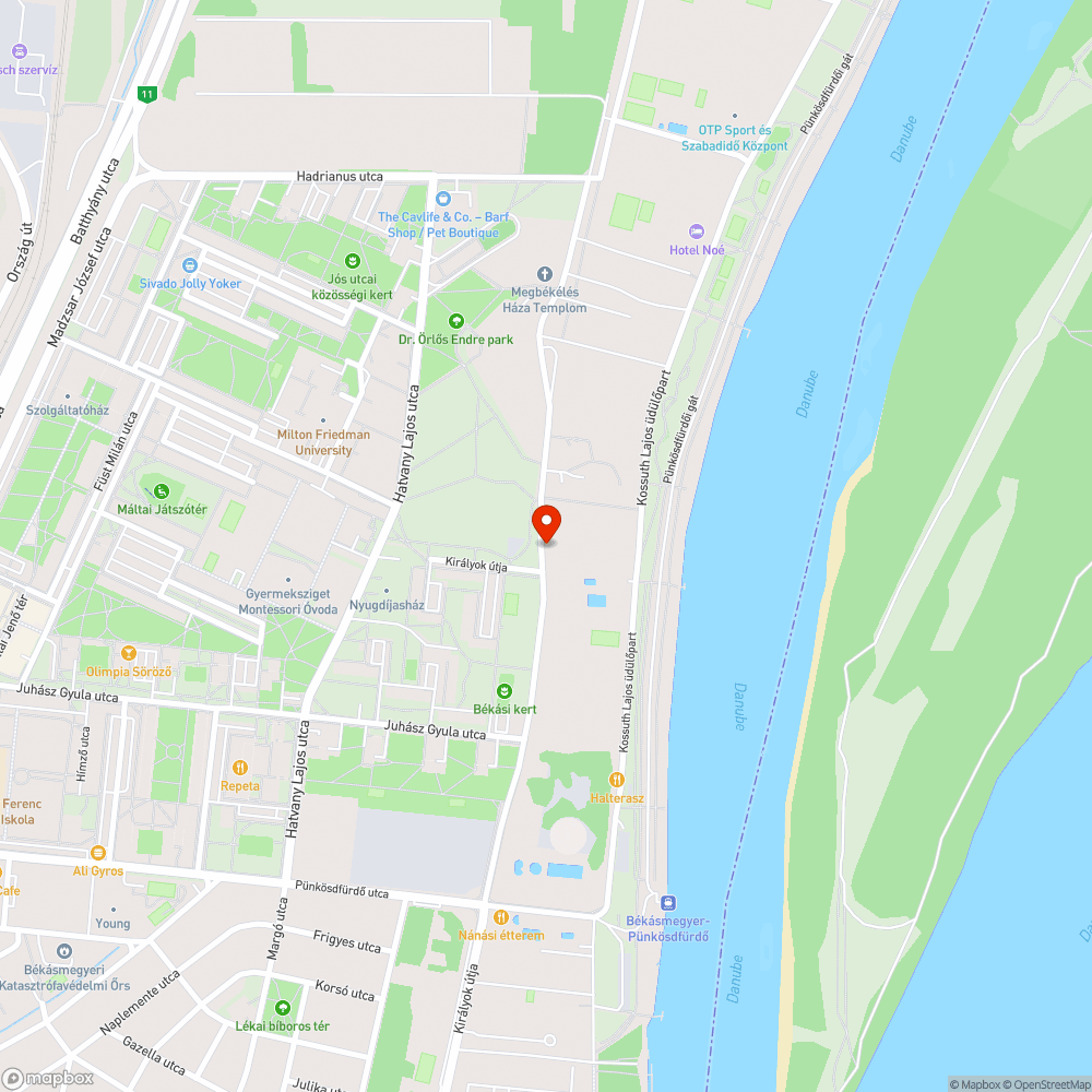 Kátyúk a Vízművek üdülő előtt bejelentés helye