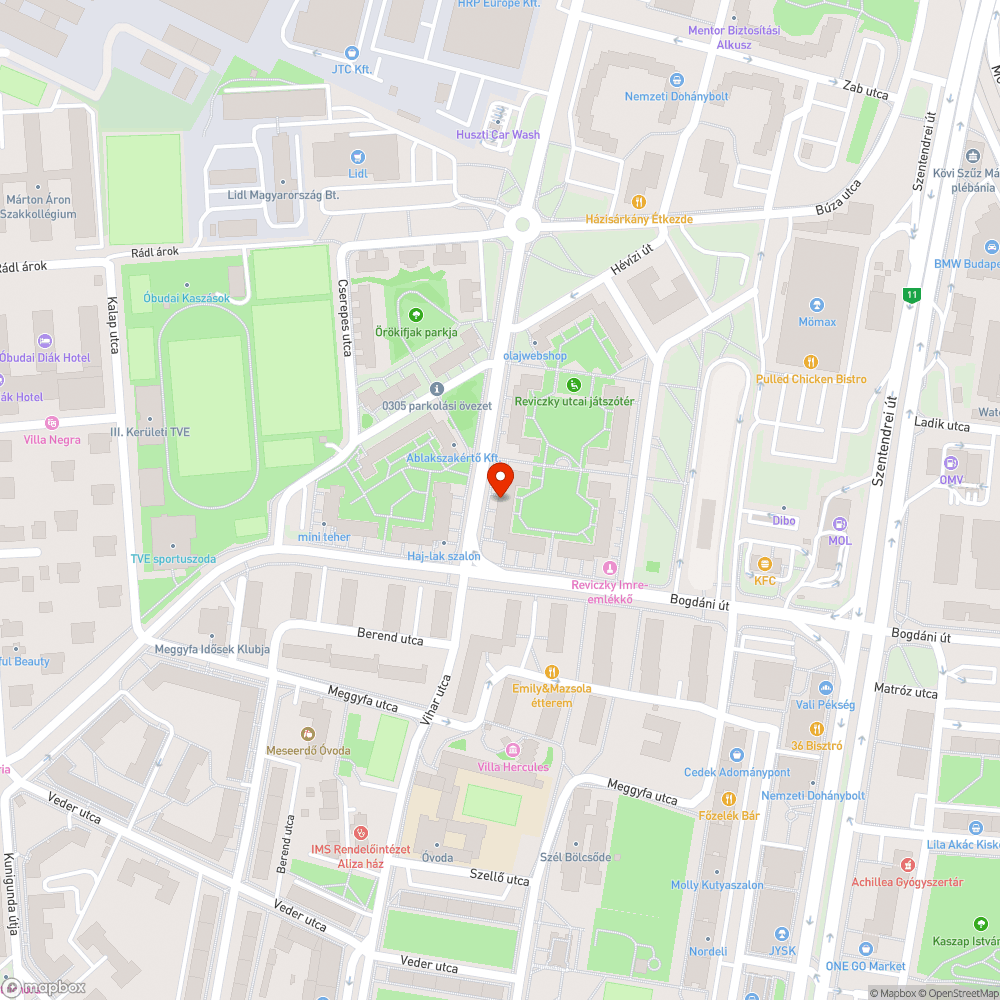 Kátyúk - Huszti út eleje bejelentés helye