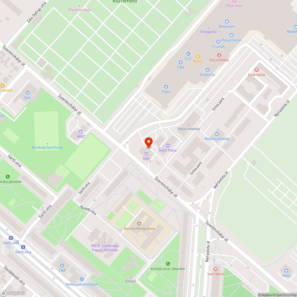 Balesetveszélyes, félig kidőlt villanyoszlop bejelentés helye