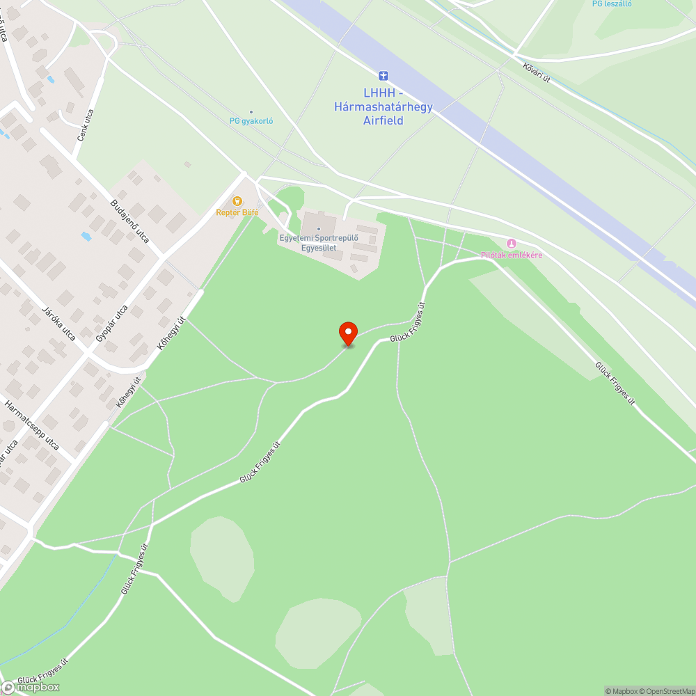 Megrongált pad bejelentés helye